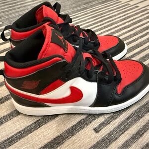 Nike Air Jordan’s Red/Black/ White Sneakers size 2.5